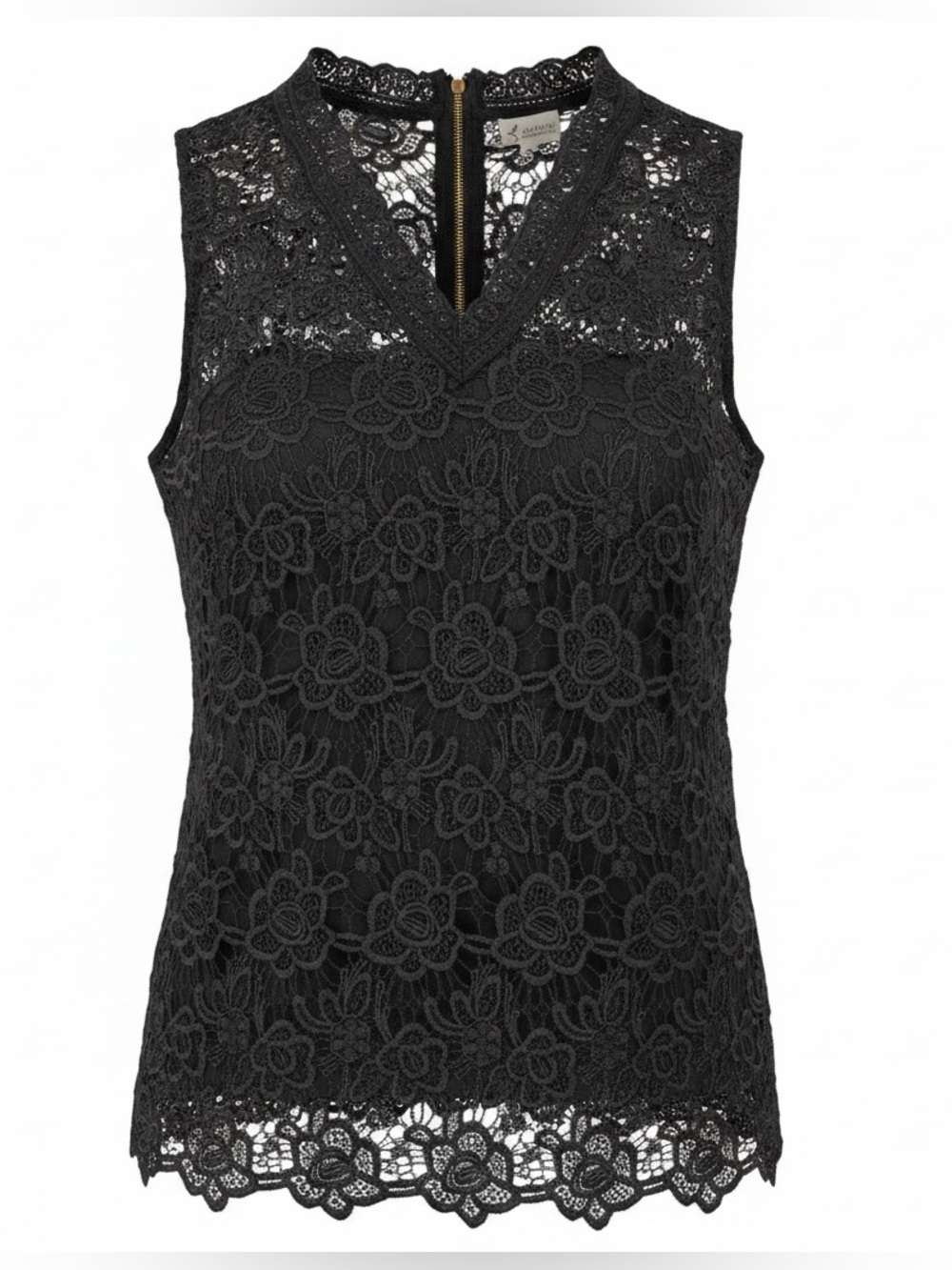 Nanette Lepore Black Floral Lace Camisole Tank